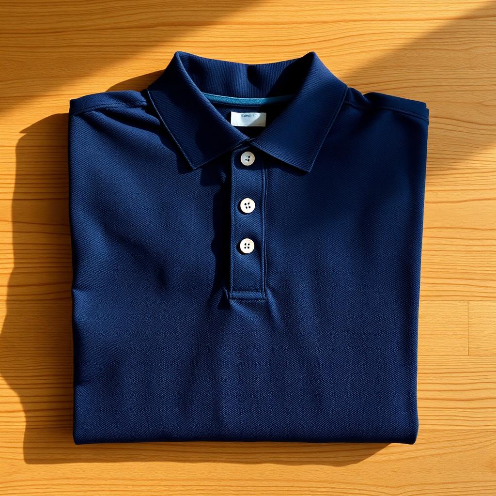 Classic Piqué Polo — Navy