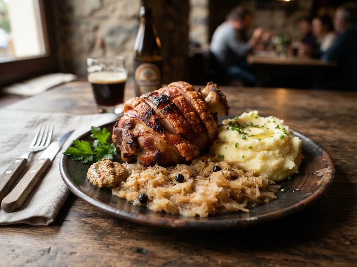 Eisbein with Sauerkraut & Mash